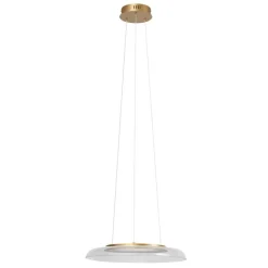 QAZQA Led-Pendelleuchten|Pendelleuchten*Design-Pendelleuchte Gold und Transparent 3-Stufen-Dimmbar - Scacrylic