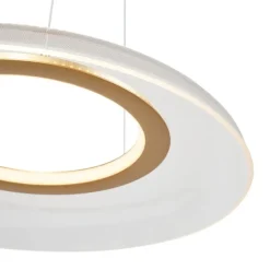 QAZQA Led-Pendelleuchten|Pendelleuchten*Design-Pendelleuchte Gold und Transparent 3-Stufen-Dimmbar - Scacrylic