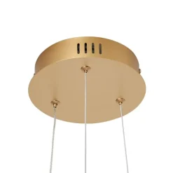 QAZQA Led-Pendelleuchten|Pendelleuchten*Design-Pendelleuchte Gold und Transparent 3-Stufen-Dimmbar - Scacrylic