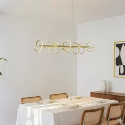 QAZQA Led-Pendelleuchten|Pendelleuchten*Design-Pendelleuchte Gold Rechteckig 3-Stufen-Dimmbar - Krisscross