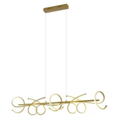 QAZQA Led-Pendelleuchten|Pendelleuchten*Design-Pendelleuchte Gold Rechteckig 3-Stufen-Dimmbar - Krisscross