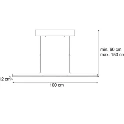 Paul Neuhaus Led-Pendelleuchten|Pendelleuchten*Design-Pendelleuchte Schwarz inkl. dimmbarer LED 3-Stufen Easylift - Nele