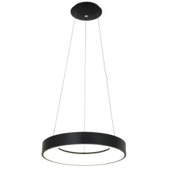 Steinhauer Led-Pendelleuchten|Pendelleuchten*Design-Pendelleuchte Schwarz inkl. dimmbarer LED - Ringlede
