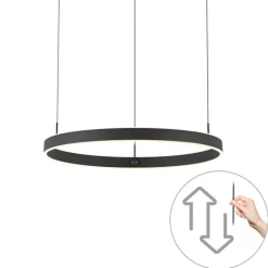 QAZQA Led-Pendelleuchten|Pendelleuchten*Design-Pendelleuchte schwarz 3-Stufen-Dimmbar - Titmus