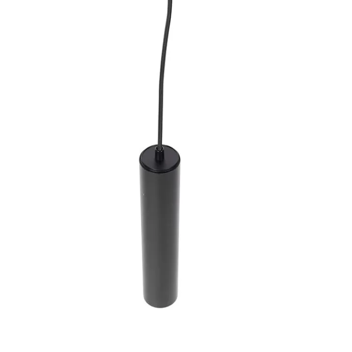 QAZQA Deckenstrahler|Aufbaustrahler*Design-Pendelleuchte Schwarz inkl. Schienenadapter 1-phasig - Slimline Tuba Small