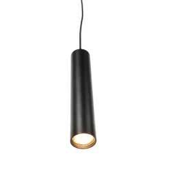 QAZQA Pendelleuchten|Wohnzimmerlampen*Design-Pendelleuchte schwarz GU10 50mm - Tuba Small