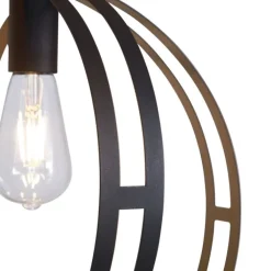 QAZQA Leuchten Ohne Schirm|Pendelleuchten*Design-Pendelleuchte schwarz rund 3-flammig - Indu