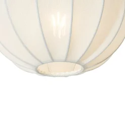 Kinder QAZQA Kinderzimmerlampen|Schlafzimmerlampen*Design-Pendelleuchte weiß Seide 30 cm 3-Licht - Plu