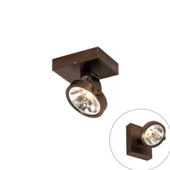 QAZQA Wandstrahler|Deckenstrahler*Design-Spot dunkelbronze dreh- und schwenkbar - Go