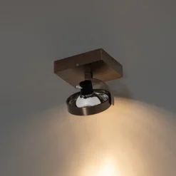 QAZQA Wandstrahler|Deckenstrahler*Design-Spot dunkelbronze dreh- und schwenkbar - Go