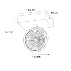 QAZQA Wandstrahler|Deckenstrahler*Design-Spot dunkelbronze dreh- und schwenkbar - Go