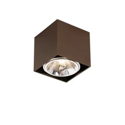 QAZQA Wandstrahler|Deckenstrahler*Design-Spot dunkelbronze quadratisch – Box
