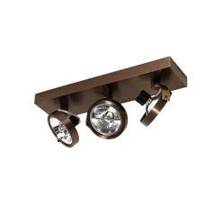 QAZQA Deckenstrahler|Aufbaustrahler*Design-Spot dunkelbronze verstellbar 3-flammig - Go