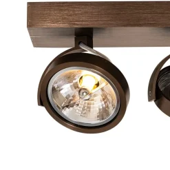 QAZQA Deckenstrahler|Aufbaustrahler*Design-Spot dunkelbronze verstellbar 3-flammig - Go