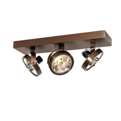 QAZQA Deckenstrahler|Aufbaustrahler*Design-Spot dunkelbronze verstellbar 3-flammig - Go