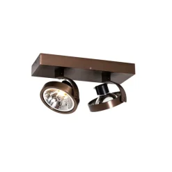 QAZQA Deckenstrahler|Aufbaustrahler*Design-Spot dunkelbronze verstellbar 2-flammig - Go