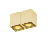QAZQA Deckenstrahler|Aufbaustrahler*Design-Spot Gold 2-flammig - Qubo Honey