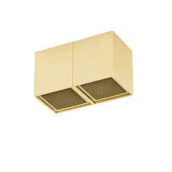 QAZQA Deckenstrahler|Aufbaustrahler*Design-Spot Gold 2-flammig - Qubo Honey