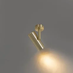 QAZQA Wandstrahler|Deckenstrahler*Design-Spot Gold verstellbar – Scopio Honey