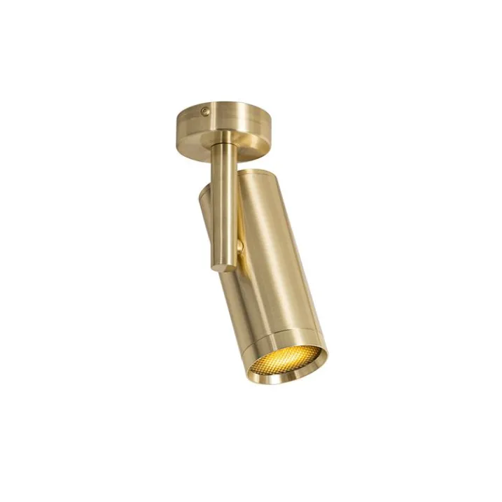 QAZQA Wandstrahler|Deckenstrahler*Design-Spot Gold verstellbar – Scopio Honey