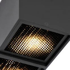 QAZQA Deckenstrahler|Aufbaustrahler*Designspot schwarz 2-flammig - Qubo Honey