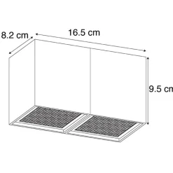QAZQA Deckenstrahler|Aufbaustrahler*Designspot schwarz 2-flammig - Qubo Honey