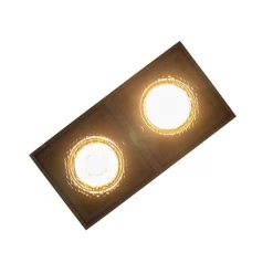 QAZQA Deckenstrahler|Aufbaustrahler*Designspot schwarz 2-flammig - Qubo Honey