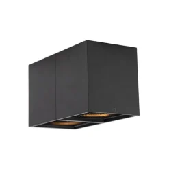 QAZQA Deckenstrahler|Aufbaustrahler*Designspot schwarz 2-flammig - Qubo Honey