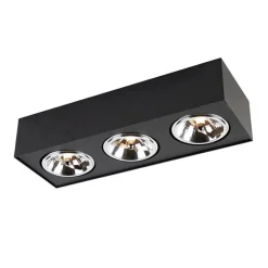 QAZQA Küchenlampen|Deckenstrahler*Design-Spot schwarz quadratisch 3-flammig - Kaya