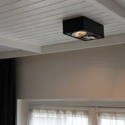 QAZQA Küchenlampen|Deckenstrahler*Design-Spot schwarz quadratisch 2-flammig - Kaya