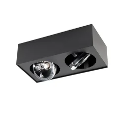 QAZQA Küchenlampen|Deckenstrahler*Design-Spot schwarz quadratisch 2-flammig - Kaya