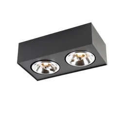 QAZQA Küchenlampen|Deckenstrahler*Design-Spot schwarz quadratisch 2-flammig - Kaya