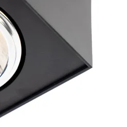 QAZQA Küchenlampen|Deckenstrahler*Design-Spot schwarz quadratisch 2-flammig - Kaya