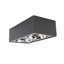 QAZQA Küchenlampen|Deckenstrahler*Design-Spot schwarz quadratisch 2-flammig - Kaya