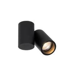 QAZQA Deckenstrahler|Aufbaustrahler*Designspot schwarz verstellbar - Michael