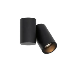 QAZQA Deckenstrahler|Aufbaustrahler*Designspot schwarz verstellbar - Michael