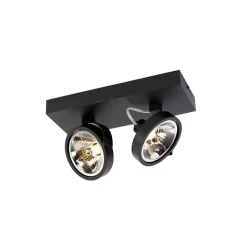 QAZQA Schlafzimmerlampen|Küchenlampen*Designspot schwarz verstellbar 2-flammig - Go