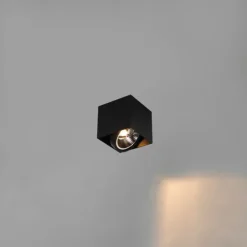 QAZQA Schlafzimmerlampen|Küchenlampen*Design-Spot schwarzes Quadrat AR111 - Box