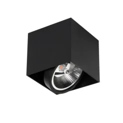 QAZQA Schlafzimmerlampen|Küchenlampen*Design-Spot schwarzes Quadrat AR111 - Box