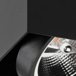 QAZQA Schlafzimmerlampen|Küchenlampen*Design-Spot schwarzes Quadrat AR111 - Box