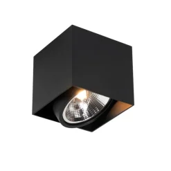 QAZQA Schlafzimmerlampen|Küchenlampen*Design-Spot schwarzes Quadrat AR111 - Box