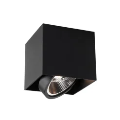 QAZQA Schlafzimmerlampen|Küchenlampen*Design-Spot schwarzes Quadrat AR111 - Box