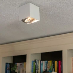 QAZQA Küchenlampen|Wandstrahler*Design-Spot weiß quadratisch - Box