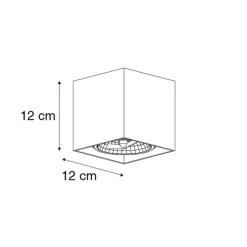QAZQA Küchenlampen|Wandstrahler*Design-Spot weiß quadratisch - Box