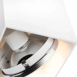 QAZQA Schlafzimmerlampen|Küchenlampen*Design-Spot weiß rechteckig 2-flammig - Box