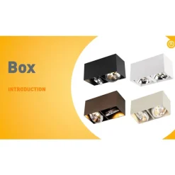 QAZQA Schlafzimmerlampen|Küchenlampen*Design-Spot weiß rechteckig 2-flammig - Box