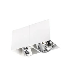 QAZQA Schlafzimmerlampen|Küchenlampen*Design-Spot weiß rechteckig 2-flammig - Box