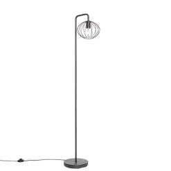 QAZQA Stehlampen|Wohnzimmerlampen*Design-Stehlampe schwarz 23 cm - Margarita