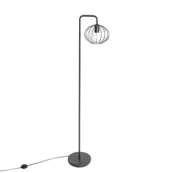QAZQA Stehlampen|Wohnzimmerlampen*Design-Stehlampe schwarz 23 cm - Margarita
