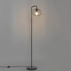 QAZQA Stehlampen|Wohnzimmerlampen*Design-Stehlampe schwarz 23 cm - Margarita